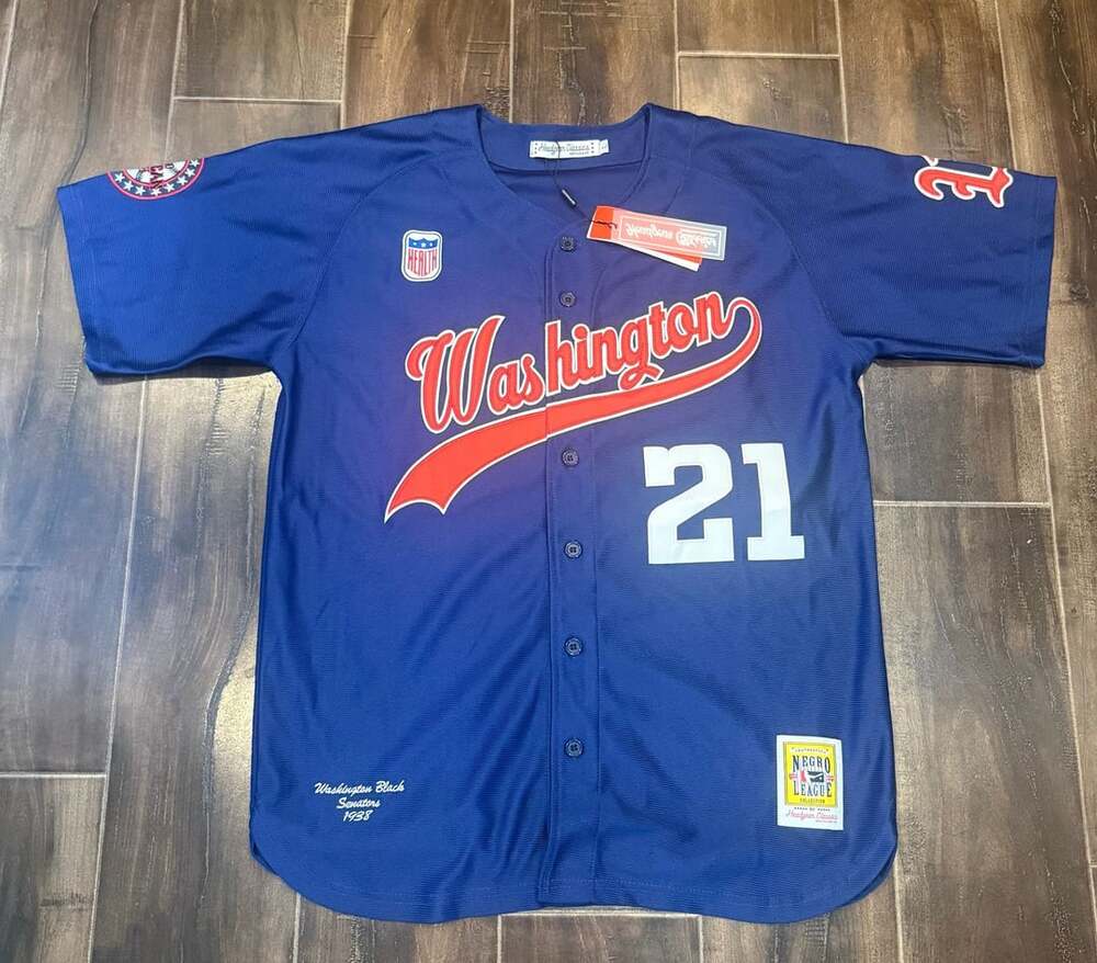 Headgear Classics Washington Black Senators 1938 Negro League Baseball Jersey